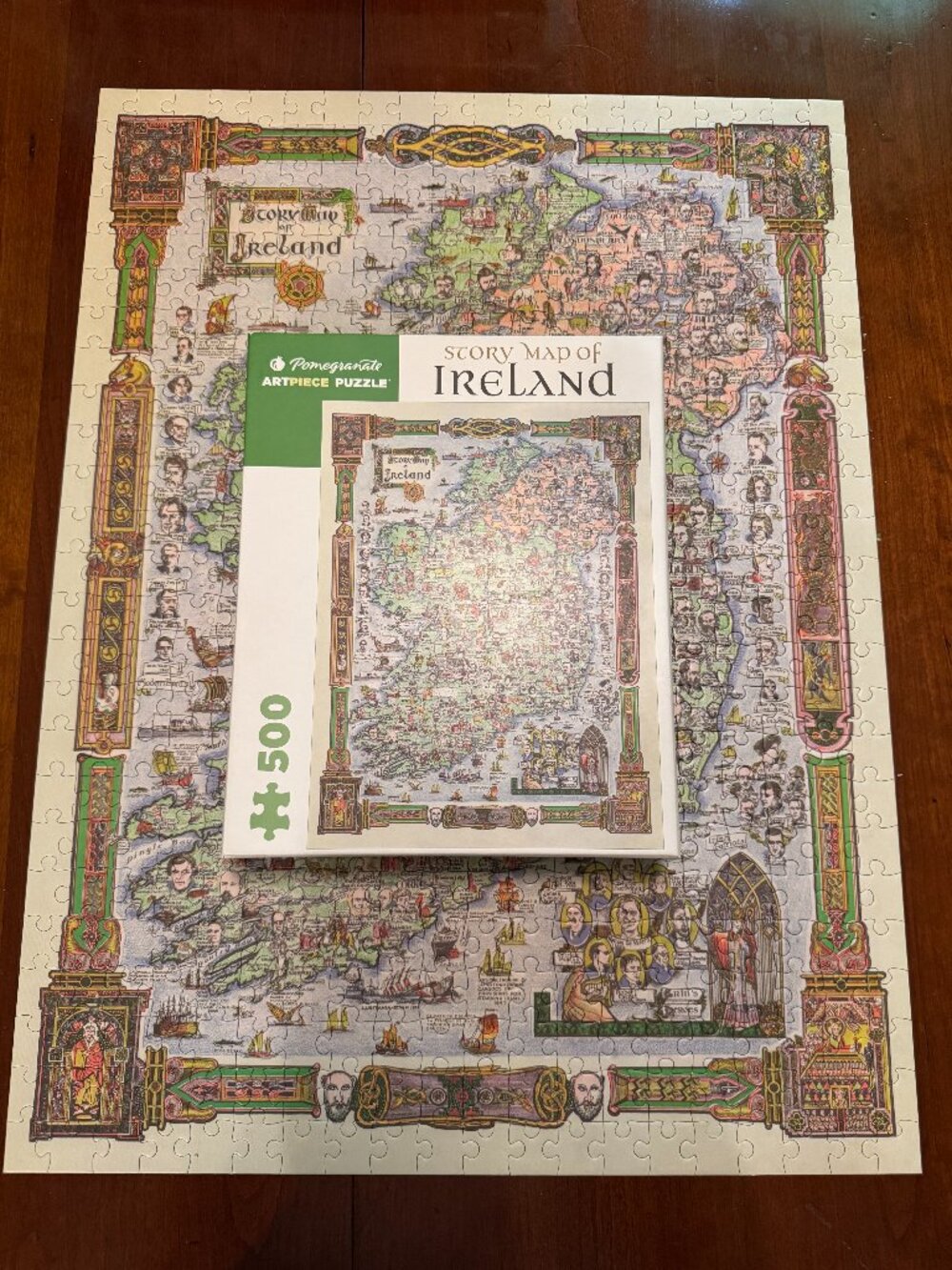 Pomegranate - Story Map of Ireland 500-piece Jigsaw Puzzle - 18" X 24"